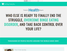 Tablet Screenshot of endbingeeatingnow.com